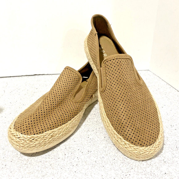 Esprit Nadine Espadrille Flats US 7.5M Tan Faux Suede Textile Uppers Casual Shoe - Picture 8 of 11